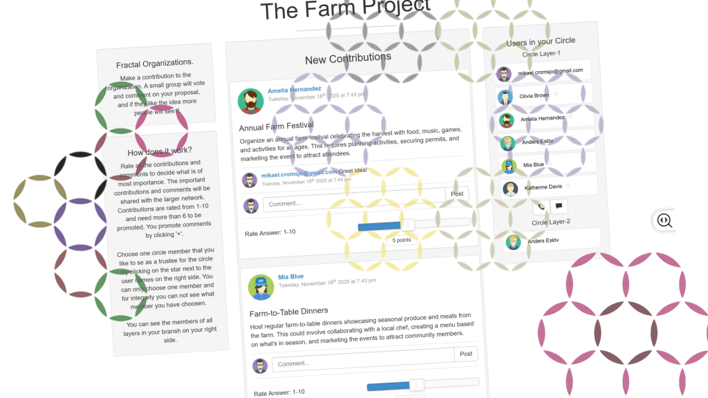 Fractal Circles platform screenshot